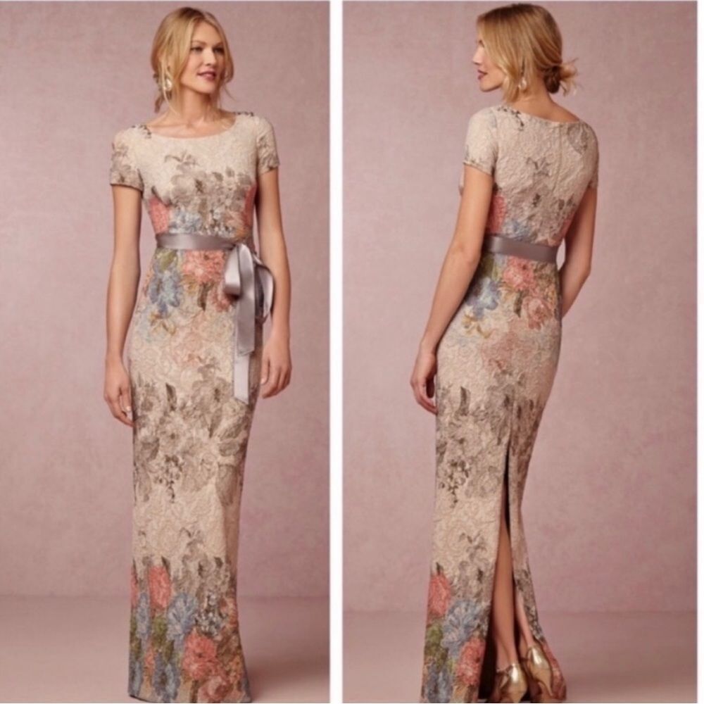 BHLDN Adrianna Papell Floral Print Gown NWT sz 4 Prom, wedding guest, gala